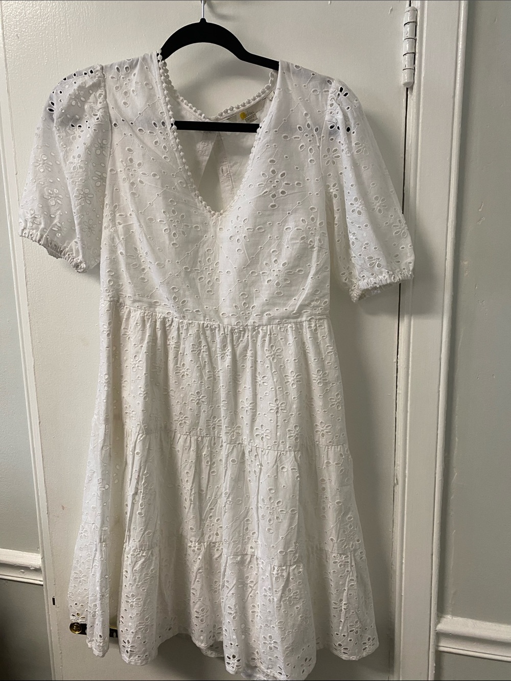 Boden White Eyelet Midi Dress